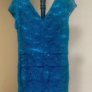 Scarlett Nite Aqua Sequined Dress